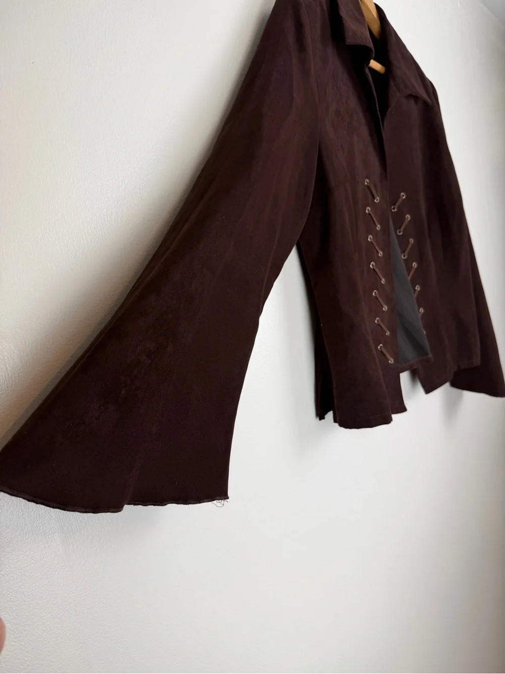 Vintage‎ Brown Faux Suede Jacket & Skirt Set Renaissance Festival Steampunk